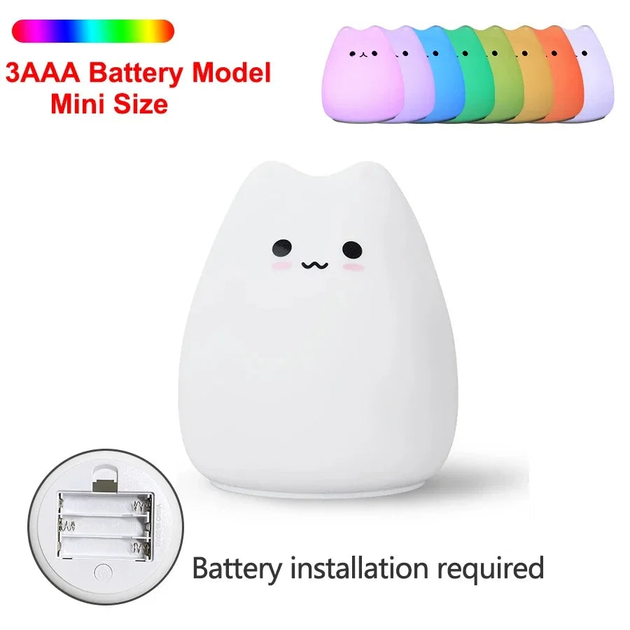 Nattglimt - nattlampa med 7 olika färger